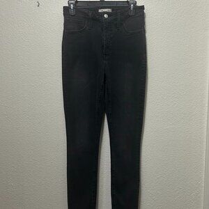 Madewell "curvy road tripper" black faded jeans, size 26 tall